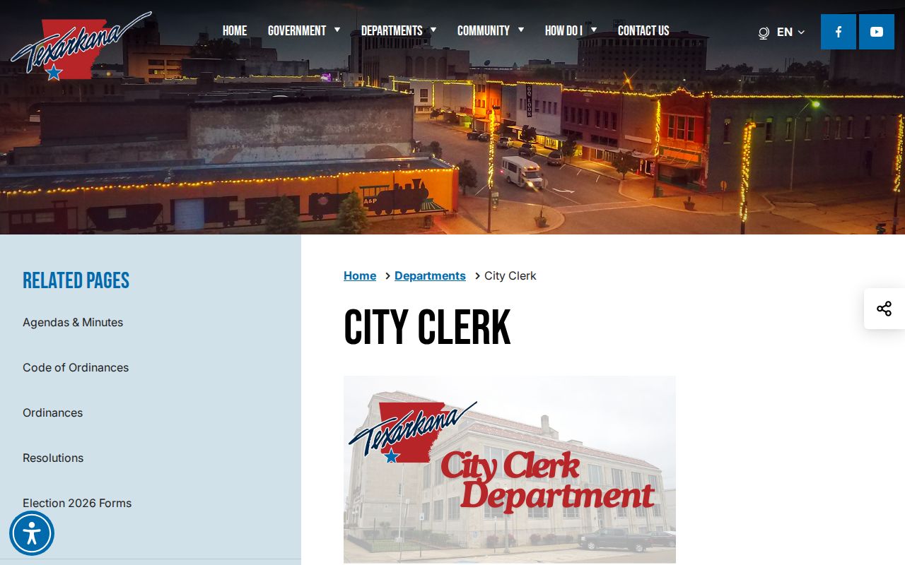 Texarkana people search city clerk records page